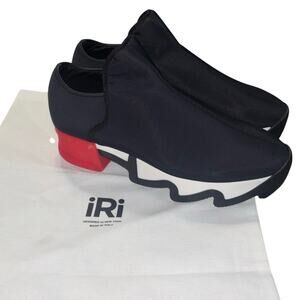 iRi women’s Wes Black Res Low Top Slip-on sneaker shoes NEW dust bag EU 40/US 10